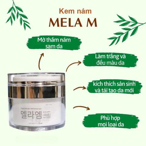 Kem Dưỡng Trắng Mela M Whitening Magic Cream 50g - Làm Mờ Thâm Nám, Tàn Nhang, Cải Thiện Làn Da Mịn Màng và Rạng Rỡ