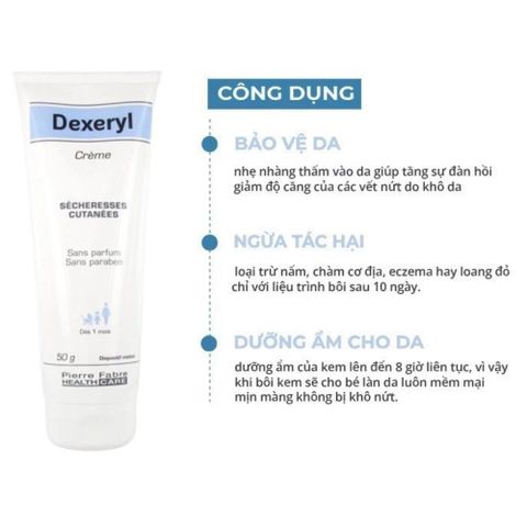 (Sales) Kem Dưỡng Da Chàm Sữa Dexeryl 50g/250g - Dưỡng Ẩm, Làm Dịu Da Khô, Nứt Nẻ, Phù Hợp Với Da Nhạy Cảm, Trẻ Sơ Sinh Chính hãng