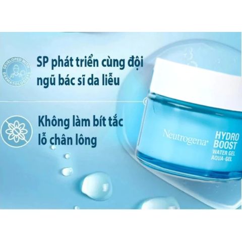 Kem Dưỡng Ẩm Neutrogena Hydro Boost Water Gel Cream 50ml - Cấp Nước, Giữ Ẩm Liên Tục Cho Da Khô, Nhạy Cảm, Căng Mọng, Không Nhờn Dính