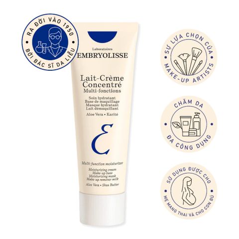 Kem Dưỡng Ẩm Đa Năng Embryolisse Lait-Crème Concentré - Dưỡng Ẩm Cho Da Nhạy Cảm 30ml/75ml, Thích Hợp Cho Mọi Loại Da