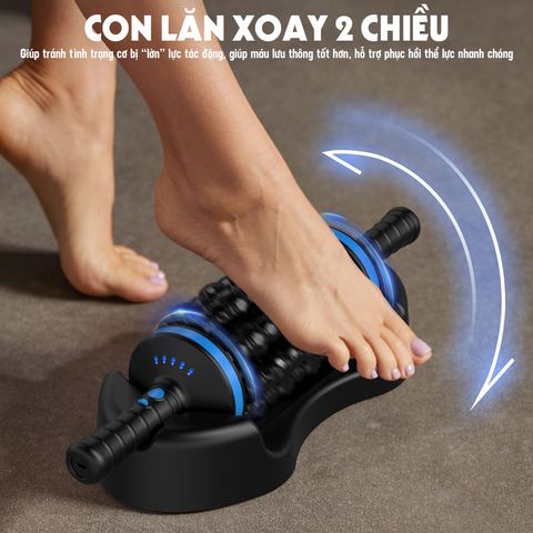 Con lăn massage thư giãn cơ bắp Puli PL-699DC - Thiết bị phục hồi cơ cấp tốc, pin sạc, hiệu quả massage 360 độ, hỗ trợ thể thao và thư giãn