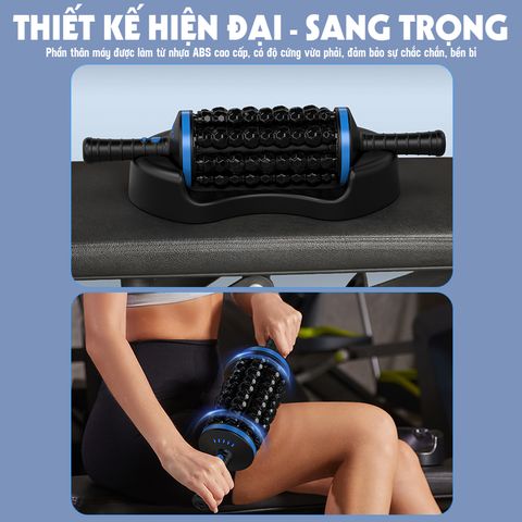 Con lăn massage thư giãn cơ bắp Puli PL-699DC - Thiết bị phục hồi cơ cấp tốc, pin sạc, hiệu quả massage 360 độ, hỗ trợ thể thao và thư giãn