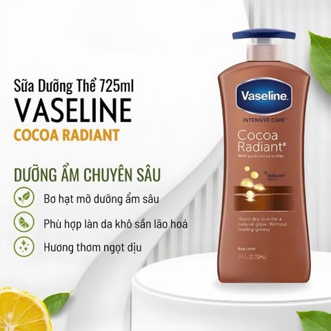 Sữa Dưỡng Thể Làm Trắng Da Vaseline Healthy Bright Vitamin B3 725ml – Dưỡng Ẩm, Sáng Mịn