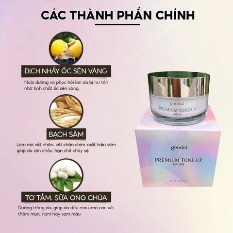 Kem Dưỡng Trắng Da Goodal Premium Snail 30ml - Chiết Xuất Ốc Sên, Sáng Da, Phục Hồi Da Hư Tổn, Giữ Ẩm, Chống Lão Hóa