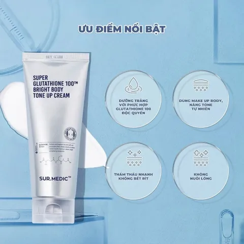 Kem Dưỡng Da Sur.Medic Super Glutathione Bright 190ml - Giải Pháp Dưỡng Trắng, Nâng Tone