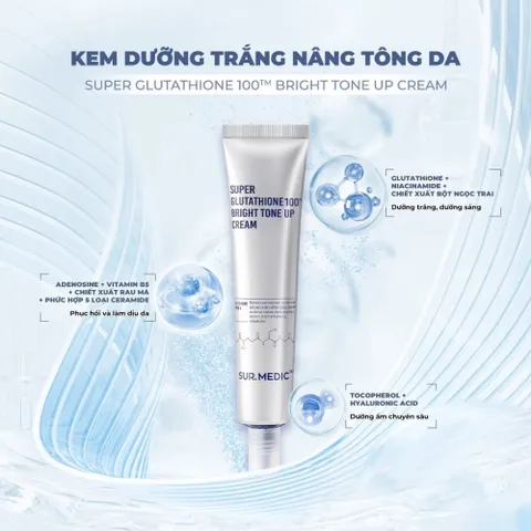 Kem Dưỡng Da Sur.Medic Super Glutathione Bright 190ml - Giải Pháp Dưỡng Trắng, Nâng Tone