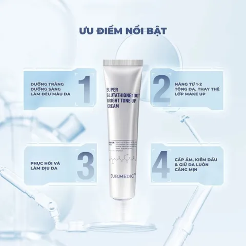 Kem Dưỡng Da Sur.Medic Super Glutathione Bright 190ml - Giải Pháp Dưỡng Trắng, Nâng Tone