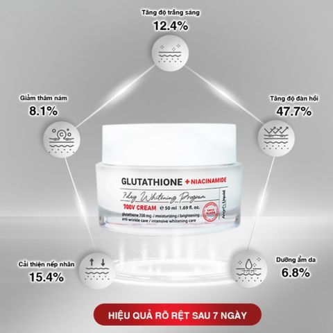 Kem Dưỡng Da Angel’s Liquid 7 Day Glutathione 700 V-Cream + Niacinamide 50ml - Làm Sáng Da, Cấp Ẩm, Làm Mờ Thâm nám