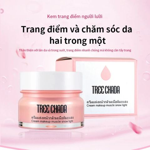 Kem Trang Điểm Tree Chada Cream Makeup Snow Light 50g - Dưỡng Ẩm, Che Khuyết Điểm, Tông Da Rạng Rỡ Hàn Quốc
