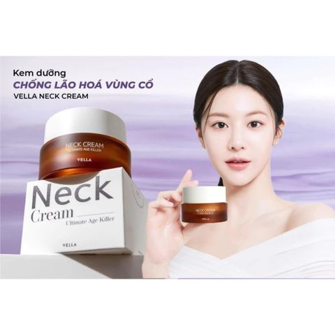 Kem Dưỡng Chống Lão Hóa Vùng Cổ Vella Neck Cream 50ml - Giúp Cổ Mịn Màng, Da Đàn Hồi, Chống Nếp Nhăn và Chảy Xệ