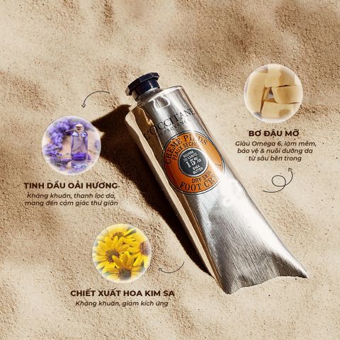 Kem Dưỡng Chân L'Occitane Shea Butter Foot Cream 150ml – Dưỡng Ẩm, Mềm Mại, Phục Hồi Da Gót Chân