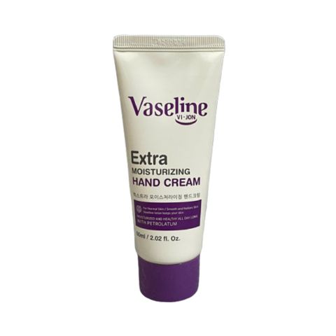 Kem Dưỡng Tay Vaseline Extra Hand Cream 60ml - Dưỡng Ẩm Sâu, Giảm Khô Ráp, Hương Cam Hoa Hồng, Cho Da Mềm Mại, Nội Địa Hàn Quốc