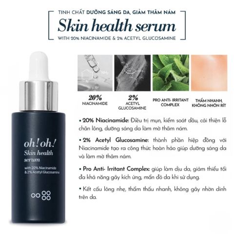 Tinh Chất Serum Oh!Oh! Skin Health 10ml/30ml - Dưỡng Ẩm, Kiểm Soát Dầu, Phục Hồi Da Nhạy Cảm, Hàn Quốc