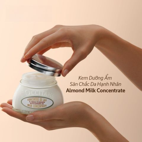 Kem Dưỡng Ẩm Săn Chắc Da Hạnh Nhân L'Occitane Almond Milk Concentrate 200ml - Cấp Ẩm, Mịn Màng, Phục Hồi Da Tự Nhiên