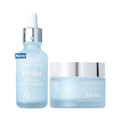 Bộ Đôi Dưỡng Ẩm Đa Tầng 9 Wishes Hydra Serum II 30ml và Kem Dưỡng 50ml - Phục Hồi Độ Ẩm cho Mọi Loại Da