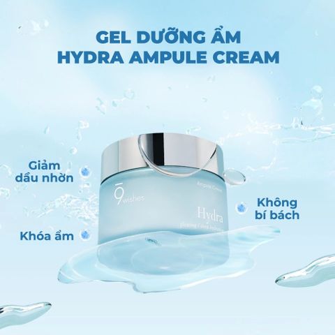Bộ Đôi Dưỡng Ẩm Đa Tầng 9 Wishes Hydra Serum II 30ml và Kem Dưỡng 50ml - Phục Hồi Độ Ẩm cho Mọi Loại Da