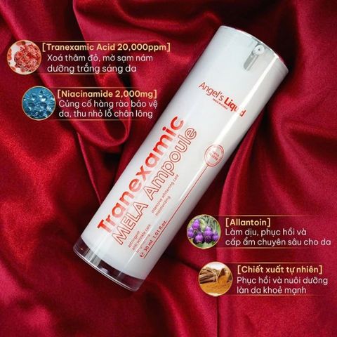 Tinh Chất Serum Giảm Thâm Nám Angel's Liquid Mela Zero Ampoule Đỏ/Trắng 30ml - Làm Sáng Da, Giảm Nám, Dưỡng Ẩm, Phục Hồi Da Tổn Thương