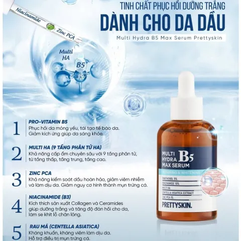 Tinh Chất Serum B5 Prettyskin Hydra B5 Max 50ml – Phục Hồi Da, Dưỡng Ẩm 387714