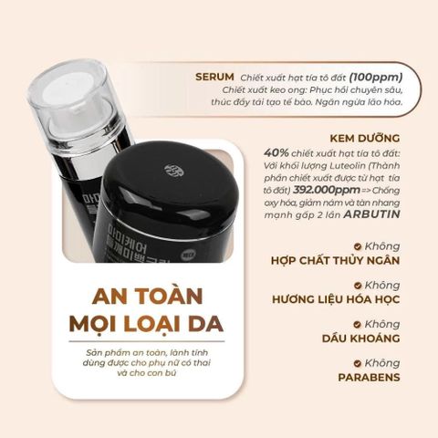 Bộ Serum & Kem Nám Mommy Care Perilla Whitening - Dưỡng Sáng, Giảm Sạm Nám, Làm Đều Màu Da 50ml & 50g/80g Hàn Quốc