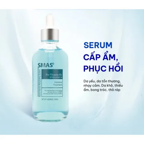 Tinh Chất Serum SMAS Pro Vitamin B5 Hydra & Hyaluronic Acid 100ml- Cấp Ẩm Phục Hồi Sâu, Da Căng Bóng