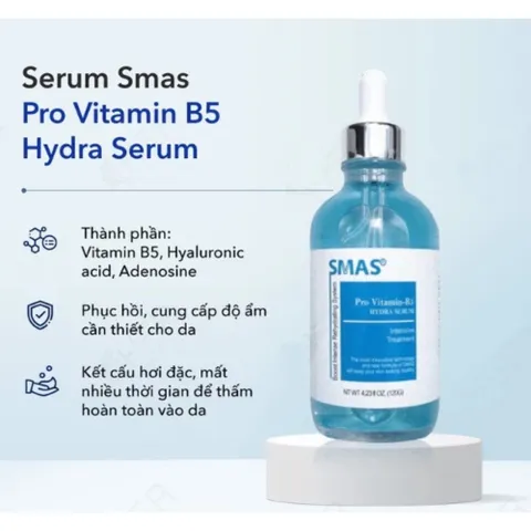 Tinh Chất Serum SMAS Pro Vitamin B5 Hydra & Hyaluronic Acid 100ml- Cấp Ẩm Phục Hồi Sâu, Da Căng Bóng