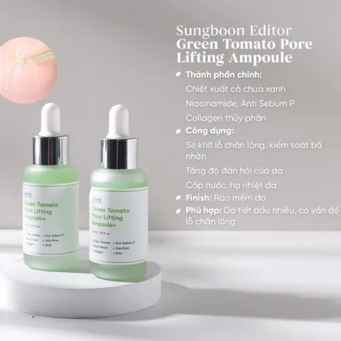 Tinh Chất Serum Cà Chua Xanh Sungboon 30ml - Cân Bằng Dành Cho Làn Da Dầu, Nhạy Cảm, Xỉn Màu