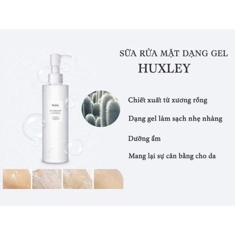 Sửa Rửa Mặt Dạng Gel Huxley Secret Of Sahara 200ml – Làm Sạch Dịu Nhẹ, Cấp Ẩm Sâu Cho Da Nhạy Cảm