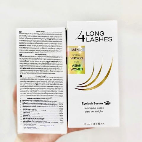 Tinh Chất Serum Dưỡng Mi Dài Và Dày Long4Lashes White 3ml - Hồi Phục Lông Mi, Giảm Gãy Rụng, Nuôi Dưỡng Chắc Khỏe