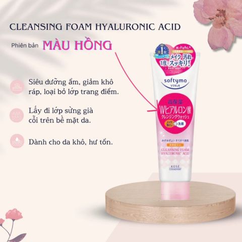 Sữa Rửa Mặt Dưỡng Da Kose Softymo Nhật Bản 220g - Làm Sạch Sâu, Dưỡng Ẩm, Dưỡng Trắng cho Mọi Loại Da, Sản Phẩm Best-Seller