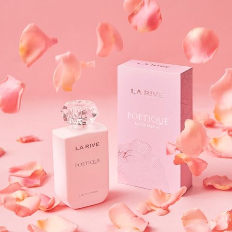 Nước Hoa Nữ La Rive Poetique EDP 90ml - Hương Hoa Hồng và Mẫu Đơn Quyến Rũ, Thanh Lịch, Lưu Hương Lâu 4-8 Giờ