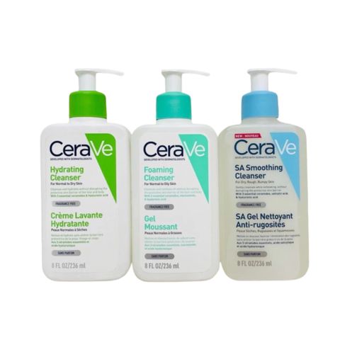 Sữa Rửa Mặt CeraVe Làm Sạch & Dưỡng Ẩm Dịu Nhẹ 236ml/473ml - Dành Cho Da Nhạy Cảm, Kiểm Soát Mụn Hiệu Quả