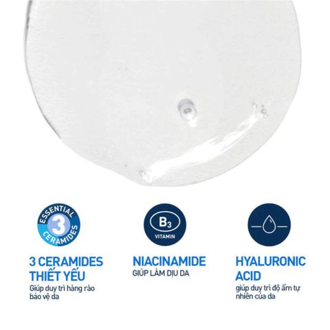 Sữa Rửa Mặt CeraVe Làm Sạch & Dưỡng Ẩm Dịu Nhẹ 236ml/473ml - Dành Cho Da Nhạy Cảm, Kiểm Soát Mụn Hiệu Quả