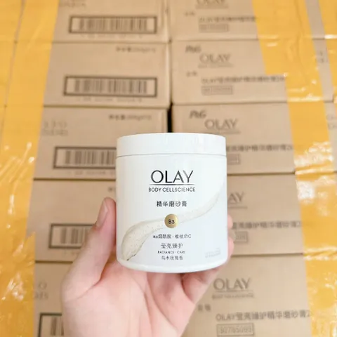 Tẩy Da Chết Olay Body Cellscience B3 VitaminC Radiance Care 200g - Cấp Ẩm, Giảm Mụn Lưng