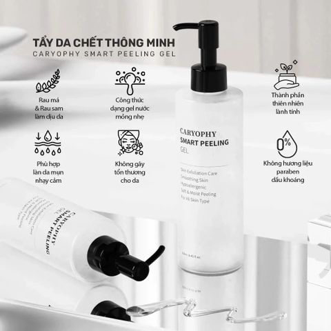 Tẩy Da Chết Caryophy Smart Peeling Gel 250ml - Chống Mụn, Kiềm Dầu, Giúp Sáng Mịn Da, Xuất Xứ Hàn Quốc