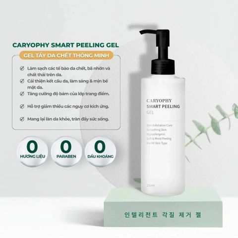 Tẩy Da Chết Caryophy Smart Peeling Gel 250ml - Chống Mụn, Kiềm Dầu, Giúp Sáng Mịn Da, Xuất Xứ Hàn Quốc