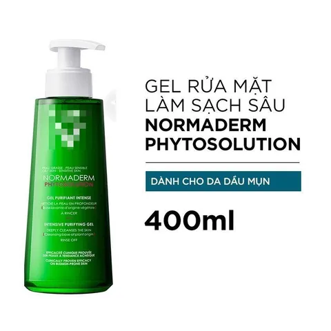 Sữa Rửa Mặt Cho Da Dầu Mụn Vichy Normaderm PhytoAction 400ml – Làm Sạch Sâu, Giảm Nhờn Mụn Hiệu Quả