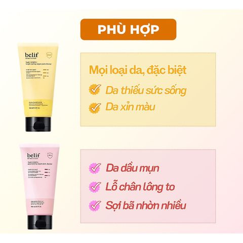 Sữa Rửa Mặt Belif Super Knights Vegan 150ml - Làm Sạch Sâu, Se Khít Lỗ Chân Lông, Dưỡng Sáng Da, Phù Hợp Mọi Loại Da