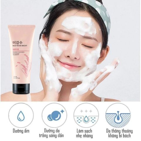 Sữa Rửa Mặt Gạo The Face Shop 150ml - Tẩy Trang, Làm Sáng Da, Chiết Xuất Từ Nước Gạo và Hạt Cám Gạo Mịn, Dưỡng Ẩm Tốt