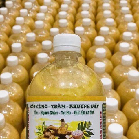 Cốt Gừng Tràm Khuynh Diệp Pha Tắm Ngâm Chân 500ml - Nước Tắm Thiên Nhiên Giúp Giải Nhiệt, Thư Giãn Cho Cả Gia Đình