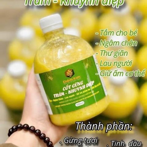 Cốt Gừng Tràm Khuynh Diệp Pha Tắm Ngâm Chân 500ml - Nước Tắm Thiên Nhiên Giúp Giải Nhiệt, Thư Giãn Cho Cả Gia Đình