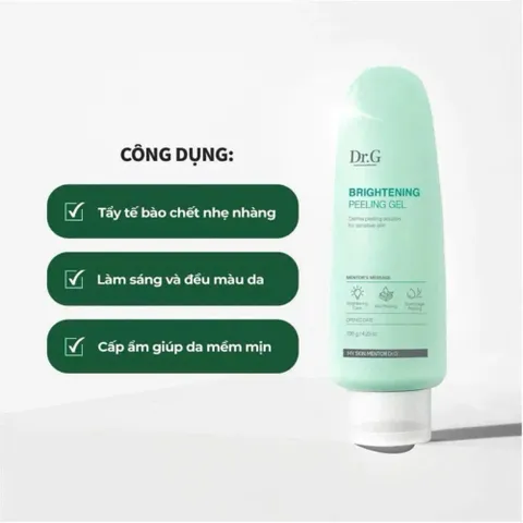 Tẩy Da Chết Dạng Gel Dr.G Brightening Peeling 120g - Dịu Nhẹ, Làm Sáng Da Nhạy Cảm, Giảm Thâm, Cấp ẩm 8 loại Hyaluronic Acid