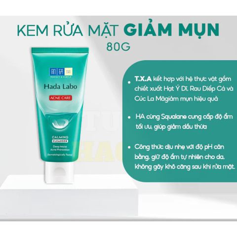 Sữa Rửa Mặt Dưỡng Ẩm Hada Labo 80g - Làm Sạch Bụi Bẩn, Cấp Ẩm Tối Đa Cho Da Mịn Màng, Đặc Biệt Cho Da Nhạy Cảm
