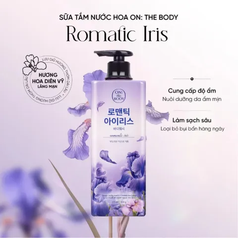 Sữa Tắm Dưỡng Ẩm On The Body 900g - Hương Nước Hoa Thiên Nhiên, Dưỡng Trắng & Làm Mềm Da Cho Mọi Loại Da