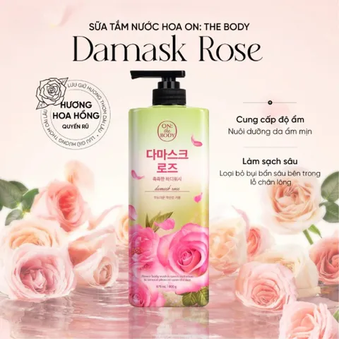 Sữa Tắm Dưỡng Ẩm On The Body 900g - Hương Nước Hoa Thiên Nhiên, Dưỡng Trắng & Làm Mềm Da Cho Mọi Loại Da