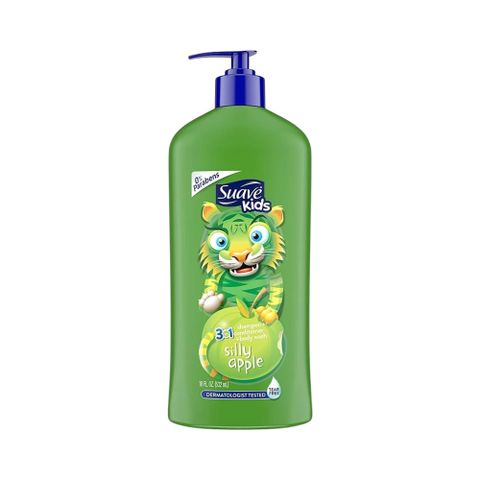 Sữa Tắm Gội Xả Suave Kids 3in1 - Hương Trái Cây Tươi Mát, Dành Cho Trẻ Em - 532ml / 1.18L, An Toàn Cho Da Nhạy Cảm