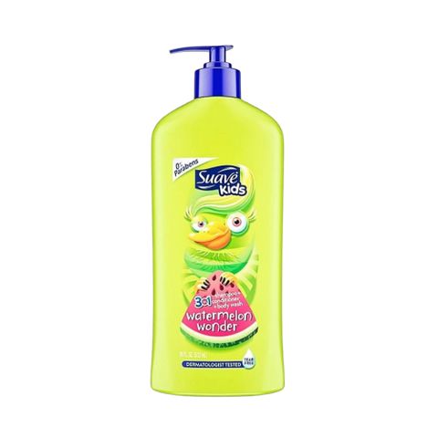 Sữa Tắm Gội Xả Suave Kids 3in1 - Hương Trái Cây Tươi Mát, Dành Cho Trẻ Em - 532ml / 1.18L, An Toàn Cho Da Nhạy Cảm