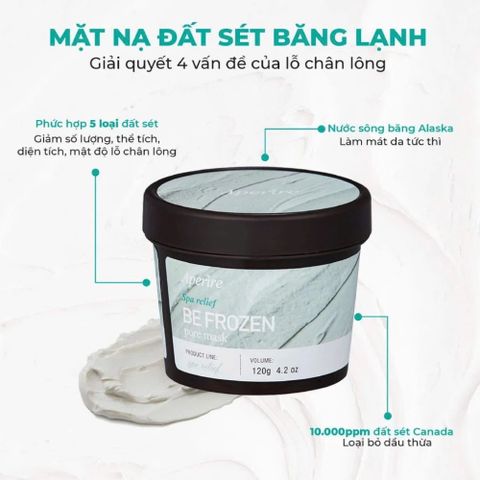 Mặt Nạ Đất Sét Aperire 120g - Thải Độc, Se Khít Lỗ Chân Lông, Dưỡng Sáng Da Cho Mọi Loại Da - Sản Phẩm Chăm Sóc Da Hàn Quốc
