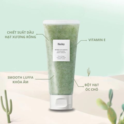 Tẩy Tế Bào Chết Huxley Scrub Mask Sweet Therapy 120g - Mặt Nạ Tẩy Tế Bào Chết Dưỡng Ẩm, Làm Sạch Nhẹ Nhàng, Da Mịn Màng