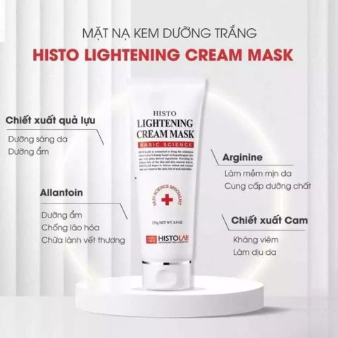 Mặt Nạ Kem Ủ Dưỡng Trắng Da Histolab 250g - Làm Sáng, Cấp Ẩm, Làm Mềm Da, Thích Hợp Mọi Loại Da, Xuất Xứ Hàn Quốc