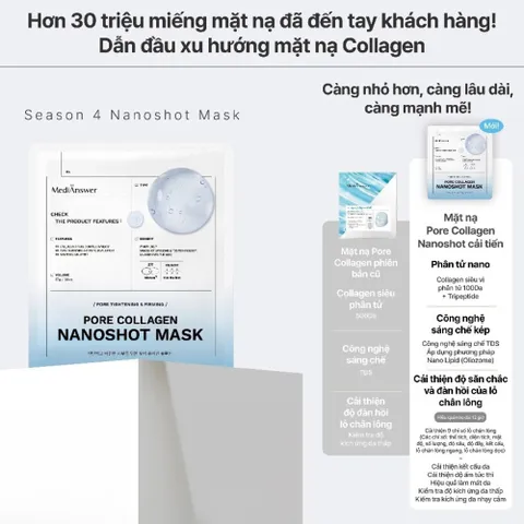 Mặt Nạ Dạng Thạch Collagen MediAnswer Nanoshot – Làm Dịu, Dưỡng Sáng & Se Khít Lỗ Chân Lông